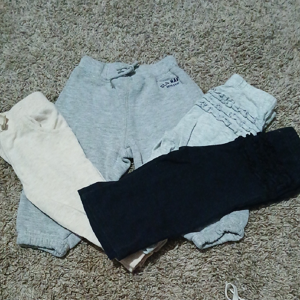 Kids Bottoms Set - Gray, Cream, and Black